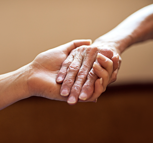 two hands touching