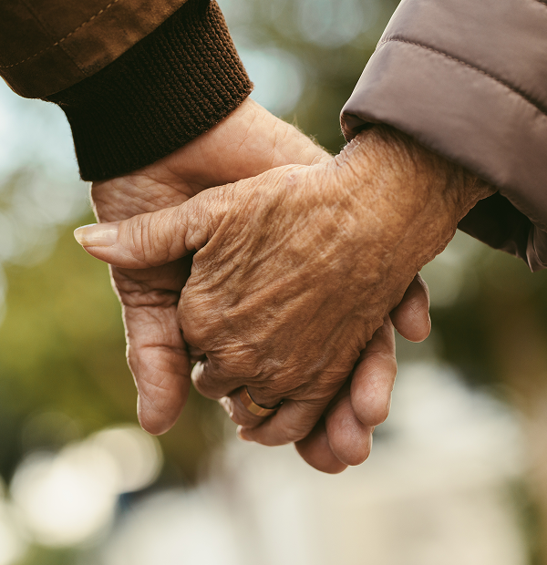 two hands touching
