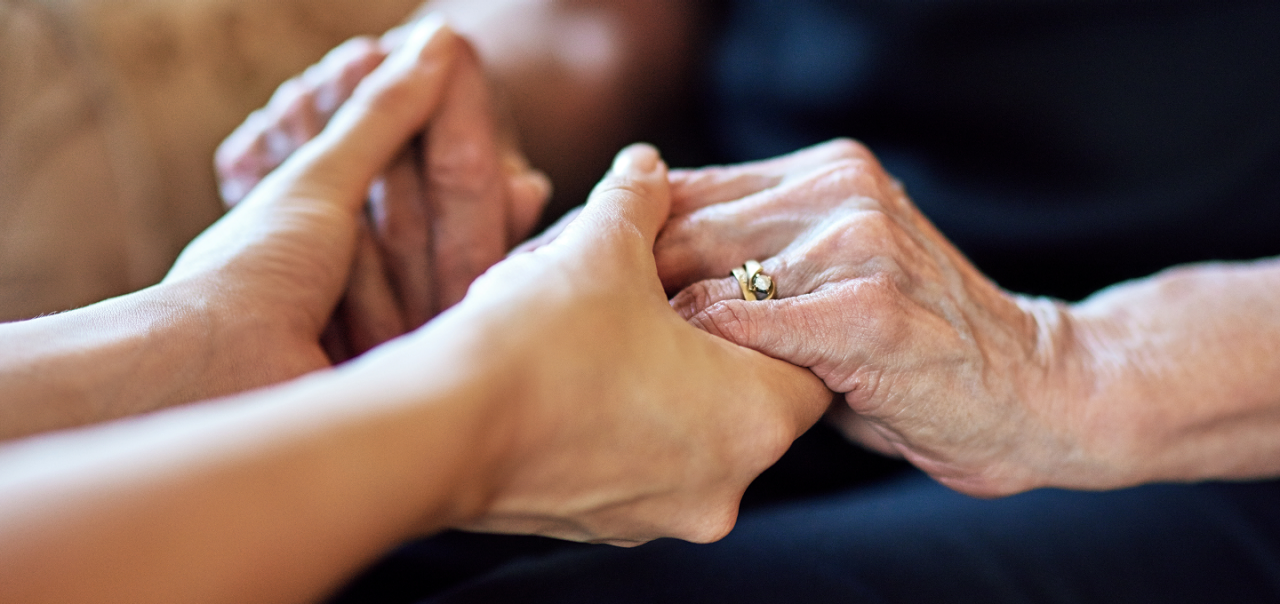 two hands touching