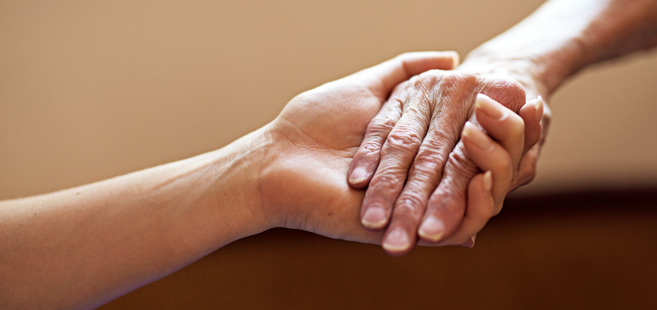 two hands touching